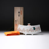 Kutani Ware Vase - Nakamura Toshito - Kingfisher in Spring / 九谷焼 花瓶