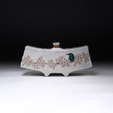 Kutani Ware Vase - Nakamura Toshito - Kingfisher in Spring / 九谷焼 花瓶
