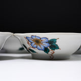 Kutani Ware Flower Small Side Dish - Set of 5 / 九谷焼 小皿