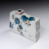 Kutani Ware Flower Vase - Grape Tree / 九谷焼 花瓶