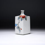 Kutani Ware Hirano Yoshika Vase - Camellia / 九谷焼 花瓶