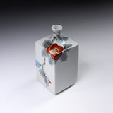 Kutani Ware Hirano Yoshika Vase - Camellia / 九谷焼 花瓶