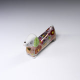 Kutani Ware Hanazume Ornament Dachshund - 7.5 cm / 九谷焼