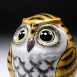 Kutani Ware Golden Owl Ornament - 10 cm / 九谷焼 梟