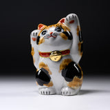 Kutani Ware Animal Ornament - Beckoning Cat "Mike" / 九谷焼 招き猫 ミケ