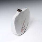 Kutani Ware Vase - Nakamura Toshito - Two Warblers in Spring / 九谷焼 花瓶 鶯