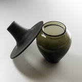 Sugahara Handmade Glassworks - Artemis Humidifying Flower Vase - Carbon Black / 菅原工芸硝子 Sghr