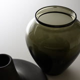 Sugahara Handmade Glassworks - Artemis Humidifying Flower Vase - Carbon Black / 菅原工芸硝子 Sghr