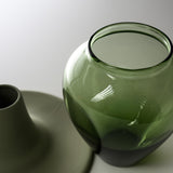 Sugahara Handmade Glassworks - Artemis Humidifying Flower Vase - Forest Green / 菅原工芸硝子 Sghr