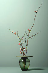 Sugahara Handmade Glassworks - Artemis Humidifying Flower Vase - Forest Green / 菅原工芸硝子 Sghr