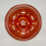 AMANO Lacquer Mother-of-Pearl Shot Glass - Red Sakura 90 ml / 天野漆器 螺鈿ガラス