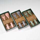 "SUCSUC" Antibacterial Kids Cutlery Set - 3 Colour Options