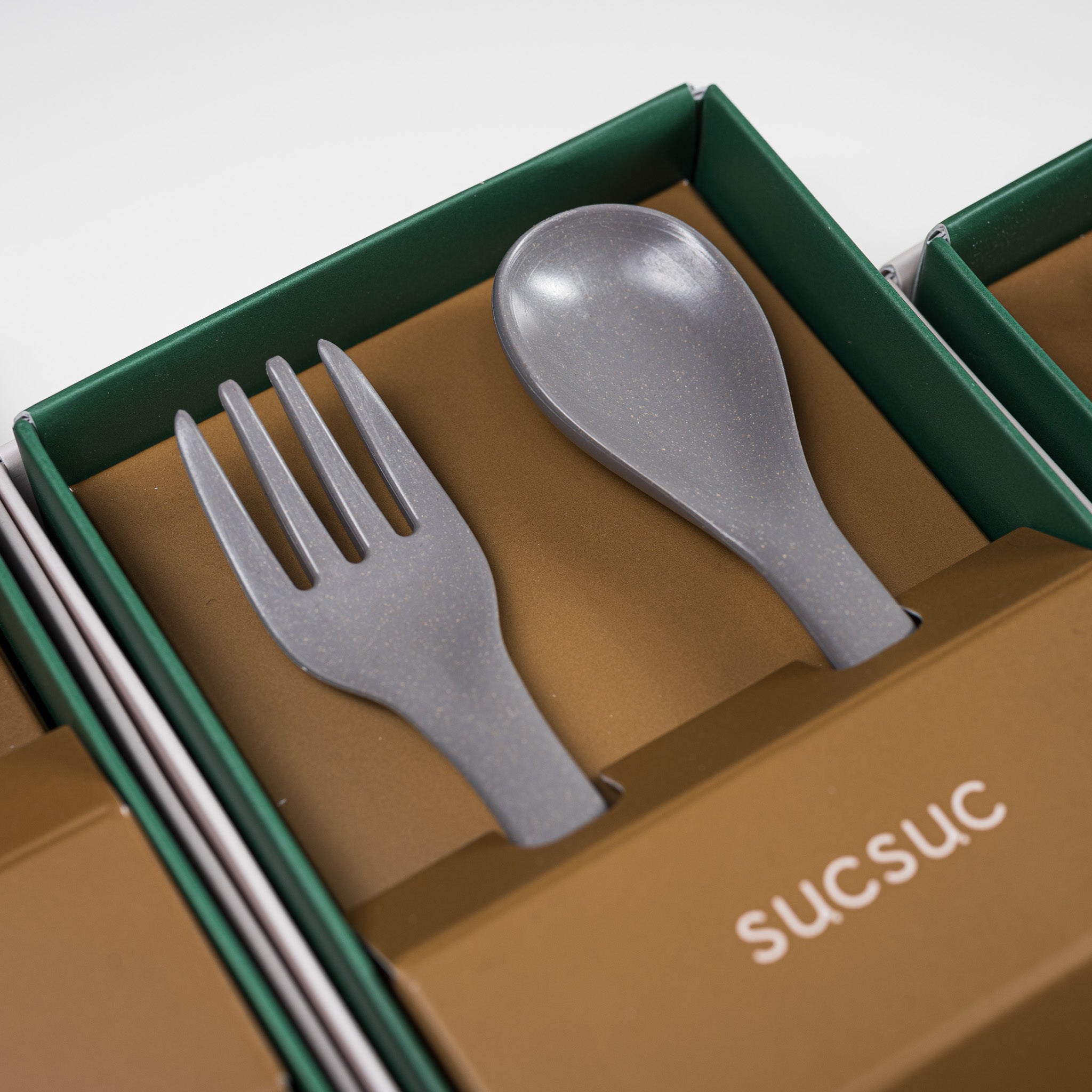 "SUCSUC" Antibacterial Kids Cutlery Set - 3 Colour Options