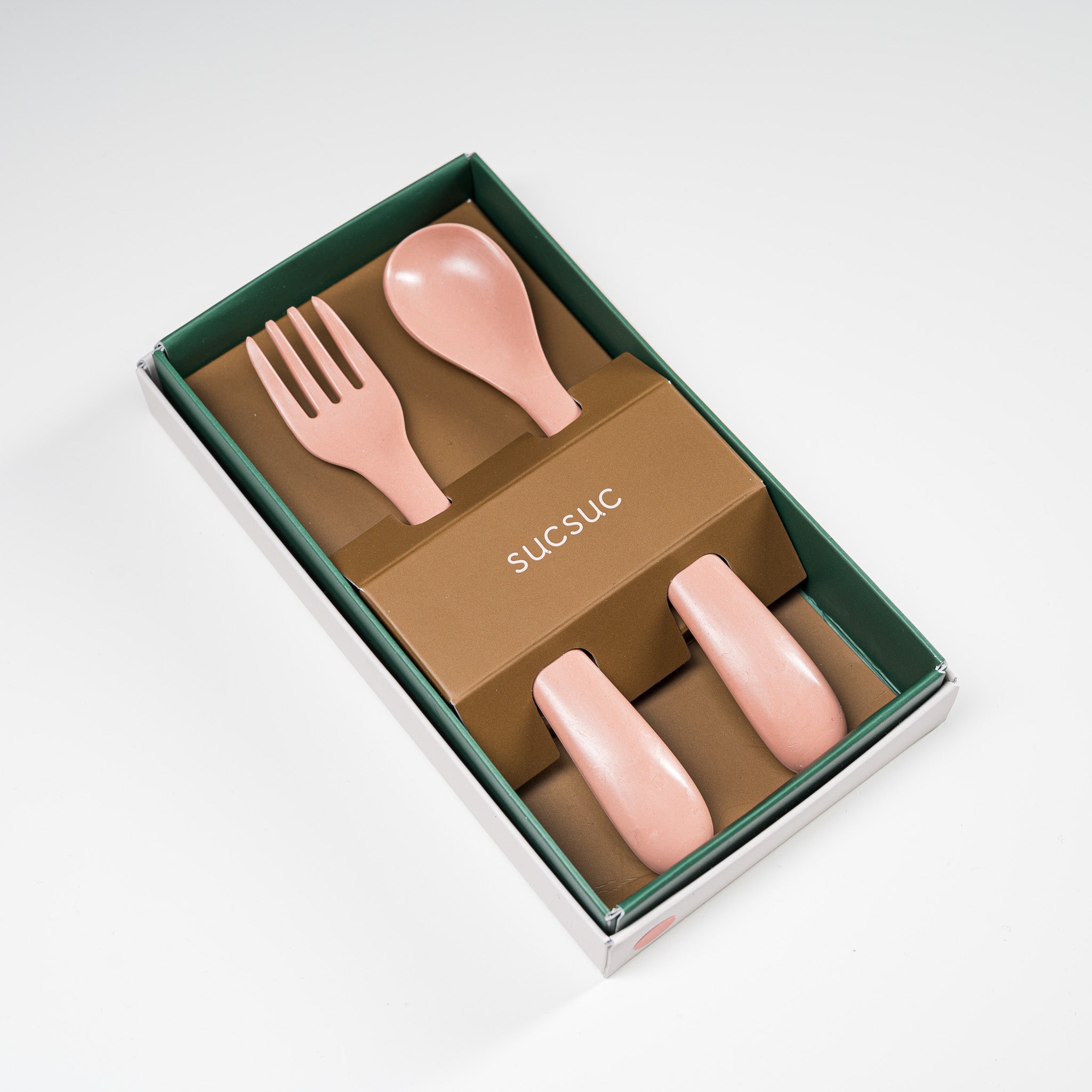 "SUCSUC" Antibacterial Kids Cutlery Set - 3 Colour Options
