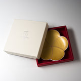 Arita Ware Plum Plate Gift Box - 15 cm - Gold / 有田焼 幸楽窯