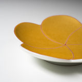 Arita Ware Plum Plate Gift Box - 15 cm - Gold / 有田焼 幸楽窯