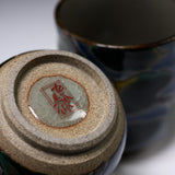 Kutani ware Pair Tea Cup - Red Peony / 九谷焼 ペア湯呑み