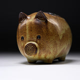KASHIWA Seto Ware - Piggy Bank Ornament - Pig / 瀬戸焼 かしわ窯