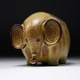 KASHIWA Seto Ware - Piggy Bank Ornament - Elephant / 瀬戸焼 かしわ窯