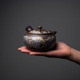 Hand-painted Banko Ware Teapot - 300 ml - Golden Cherry Blossom / 萬古焼急須