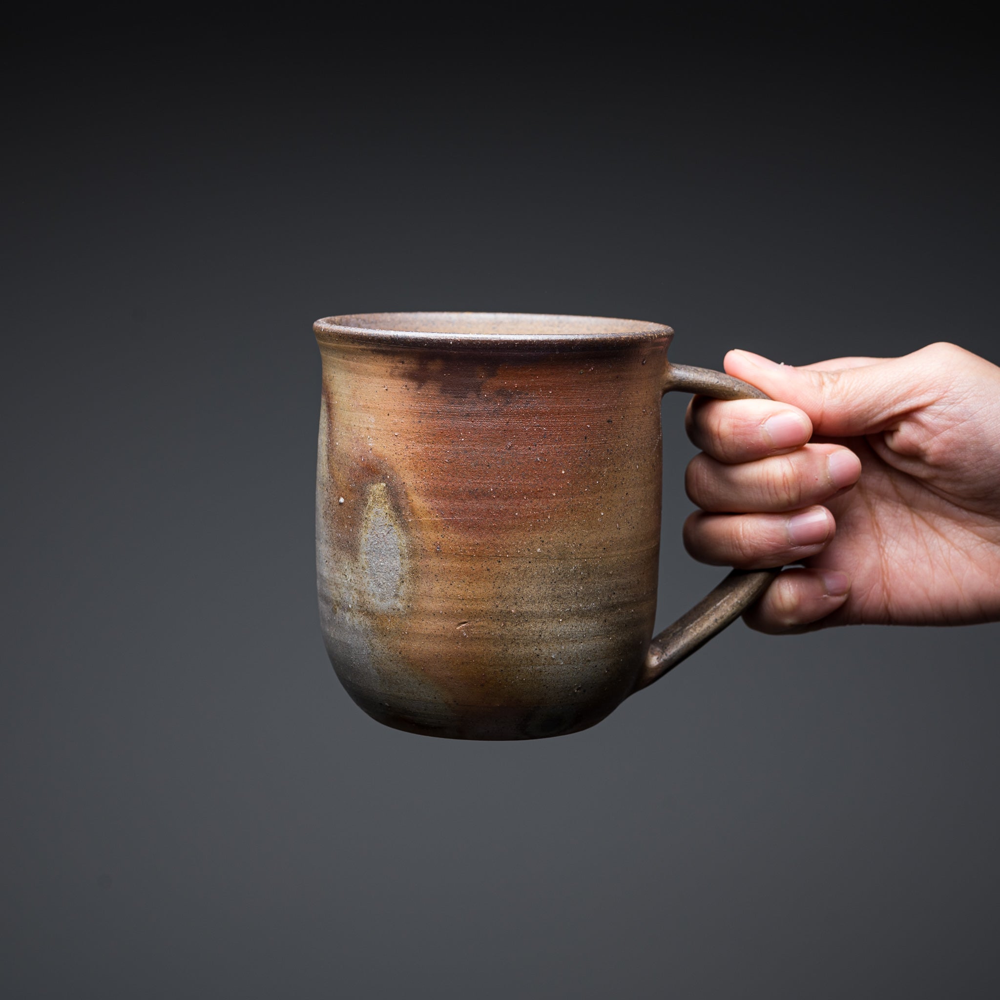 Bizen Pottery Large Mug Cup - Sangiri / 備前焼 マグカップ