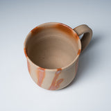 Bizen Pottery Large Mug Cup - White Hidasuki / 備前焼 マグカップ