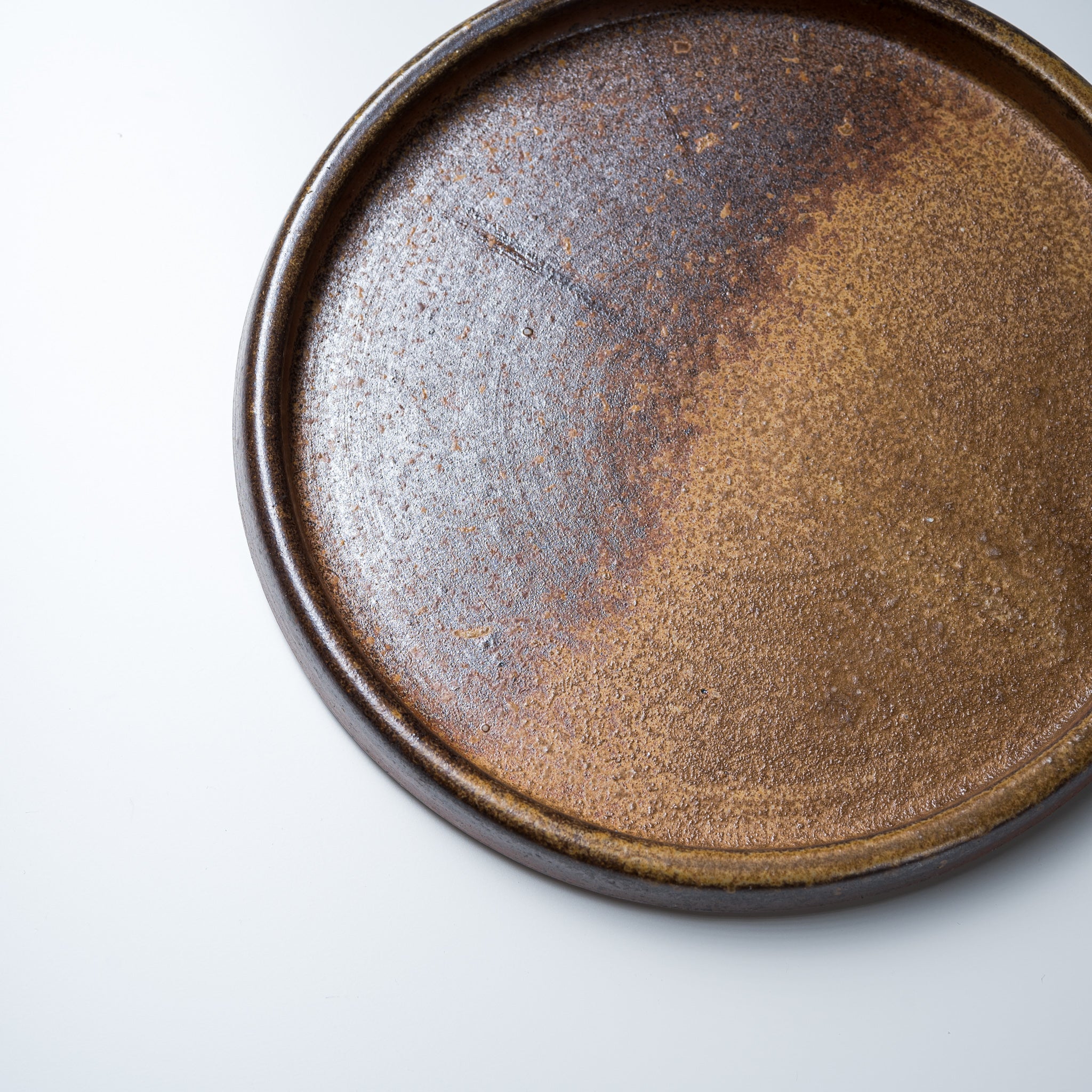 Bizen Pottery Rim Plate - Goma / 備前焼 リム皿