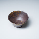 Bizen Pottery Sakazuki Sake Cup with Wooden Box - Goma / 備前焼 盃