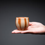 Bizen Pottery Regular Sake Cup - White Hidasuki / 備前焼 ぐい呑み