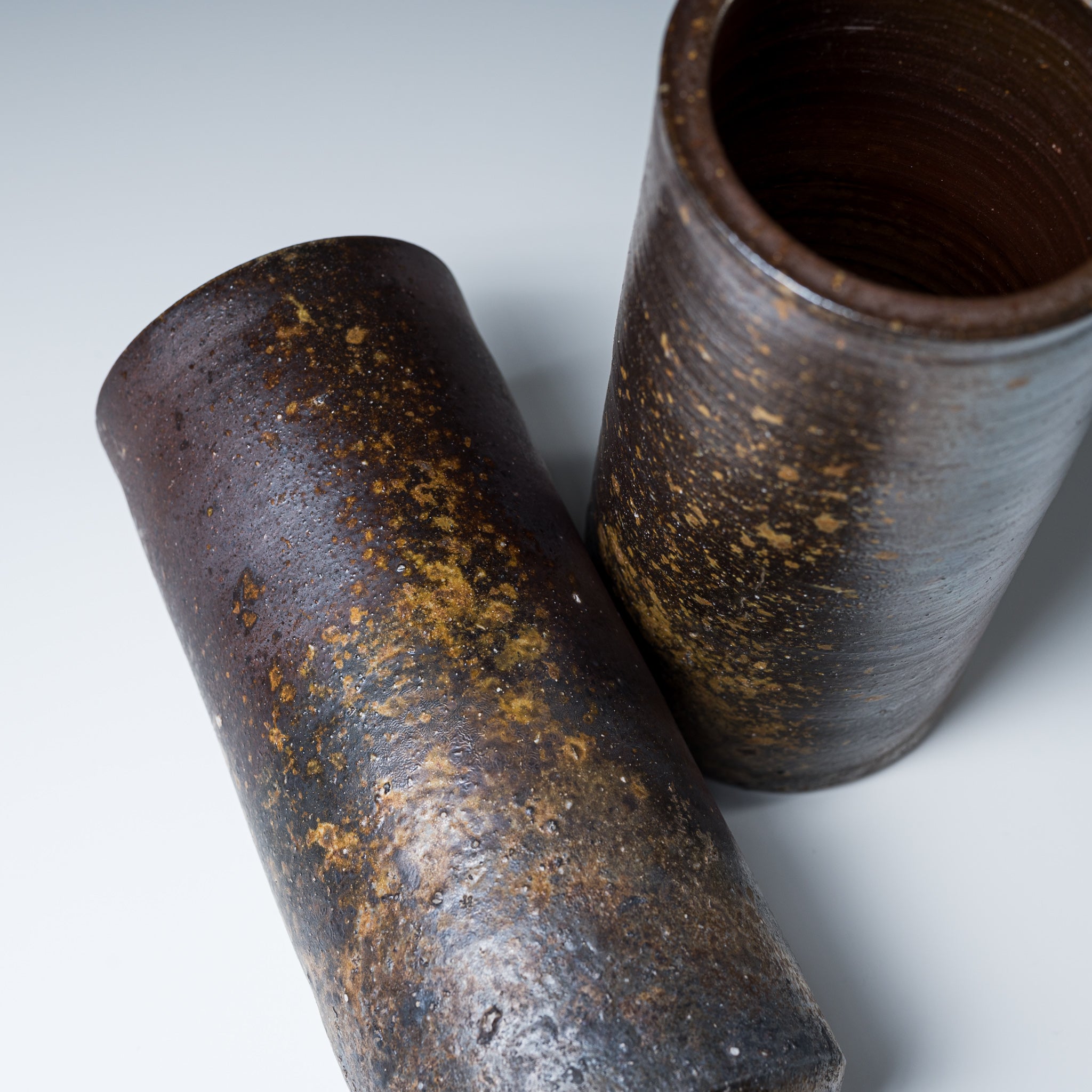 Bizen Pottery Vase with Wooden Box - Goma / 備前焼 花入