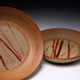 Bizen Pottery Bowl Plate - Hidasuki / 備前焼 深皿