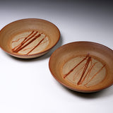 Bizen Pottery Bowl Plate - Hidasuki / 備前焼 深皿