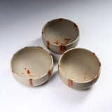 Bizen Pottery Matcha Bowl - White Hidasuki / 備前焼 抹茶碗