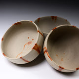 Bizen Pottery Matcha Bowl - White Hidasuki / 備前焼 抹茶碗