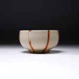 Bizen Pottery Matcha Bowl - White Hidasuki / 備前焼 抹茶碗