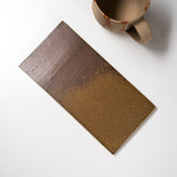 Bizen ware Pottery Rectangle Sushi Plate - GOMA / 備前焼