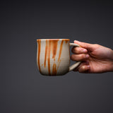Bizen Pottery Regular Mug Cup - White Hidasuki / 備前焼 マグカップ