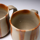 Bizen Pottery Regular Mug Cup - White Hidasuki / 備前焼 マグカップ