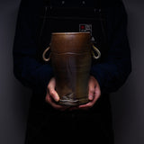 Bizen Pottery Vase with Wooden Box - Mugen-an / 備前焼 花入