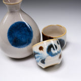 Mino ware Blue Brush Sake Set / 美濃焼き 酒器揃え