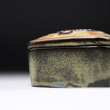 KASHIWA Seto Ware - Round Square Container Case - Chicken / 瀬戸焼 かしわ窯