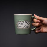 Chaco Chaco Cat Mug Cup - Green / にゃんこのマグカップ