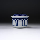 Chawanmushi Bowl with Lid - Blue Kamon / 波佐見焼 茶碗蒸し碗