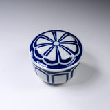 Chawanmushi Bowl with Lid - Blue Kamon / 波佐見焼 茶碗蒸し碗