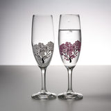 Chill & Bloom Sakura Glass Pair Champagne Glass / 冷感 ペアシャンパングラス