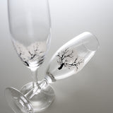 Chill & Bloom Sakura Glass Pair Champagne Glass / 冷感 ペアシャンパングラス