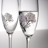 Chill & Bloom Sakura Glass Pair Champagne Glass / 冷感 ペアシャンパングラス