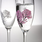Chill & Bloom Sakura Glass Pair Champagne Glass / 冷感 ペアシャンパングラス