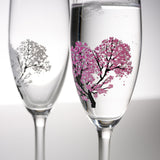 Chill & Bloom Sakura Glass Pair Champagne Glass / 冷感 ペアシャンパングラス