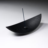 Chushin Kobo Yamagata Cast Iron Incense Holder - Bamboo Boat - Large / 山形鋳物 香立